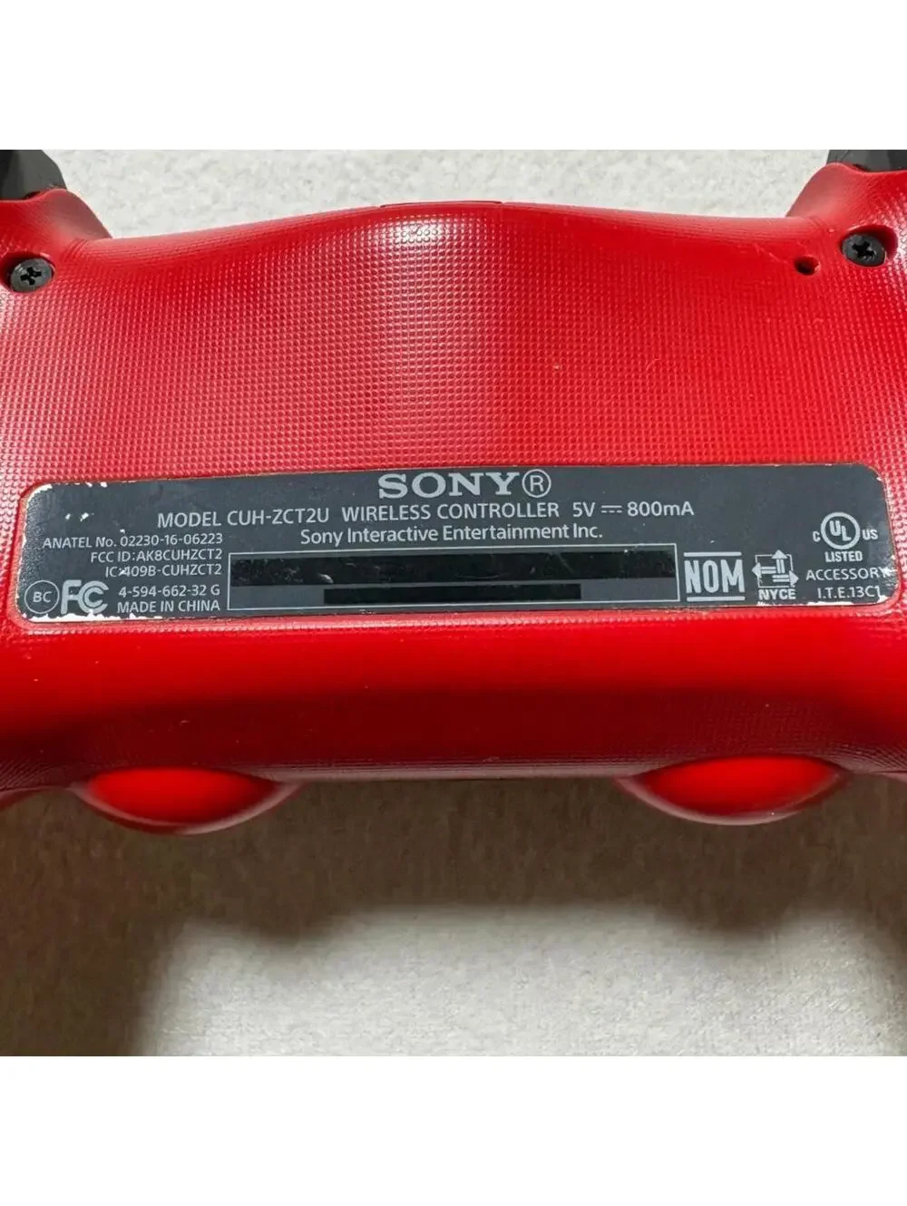 Sony DualShock 4 Wireless Controller PS4 Magma Red CUH-ZCT2U Worn Right